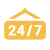 icons8 24 7 open sign 50